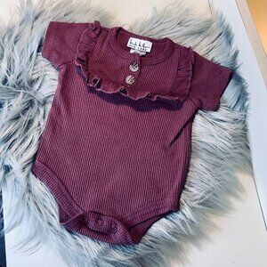 Nicole Miller Maroon Bodysuit Onesie 6-9 Months